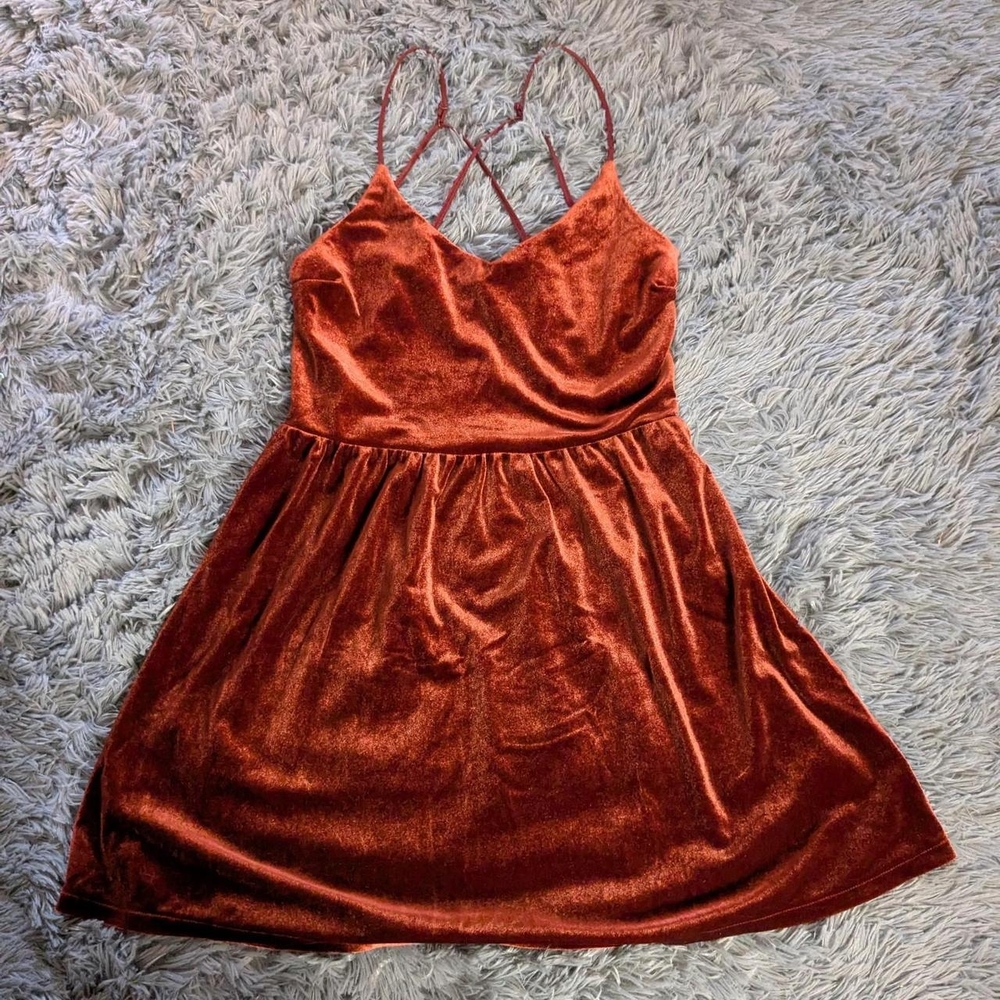 Aeropostale Rust Velvet Dress